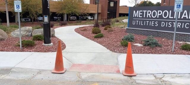 New commercial concrete walkway project in Omaha